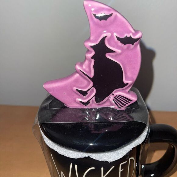 Rae Dunn Wicked Witch Black mug with topper - Picture 2 of 4